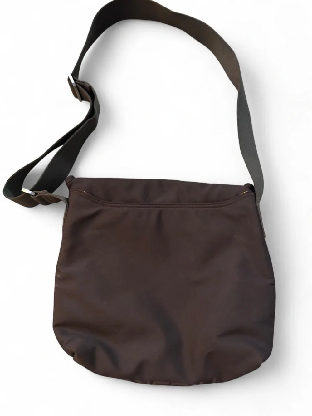 VINTAGE HLASKA BROWN CANVAS MESSENGER CROSSBODY BAG